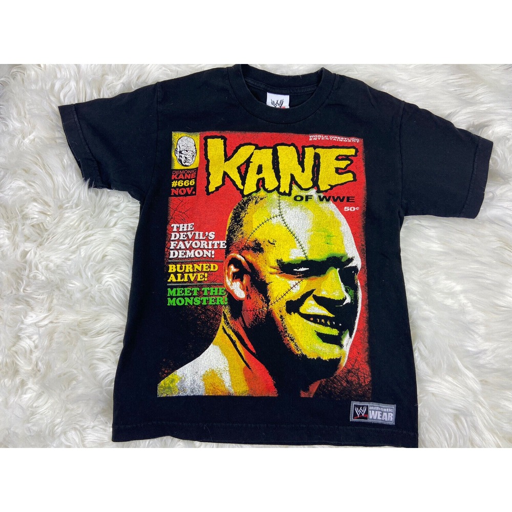 WWE Kane The Devil's Favorite Demon Shirt‎ Sz Youth Medium WWF Wrestling 2007